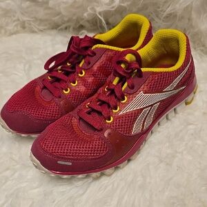 Reebok Pink and Yellow Sneakers Vibrant Comfort